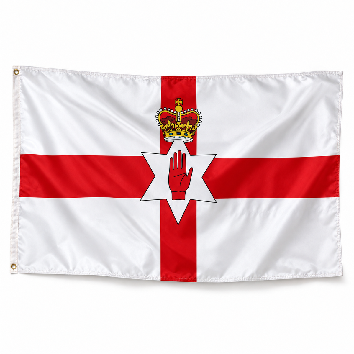 Drapeau de l'Irlande Nord — photo produit réaliste en polyester