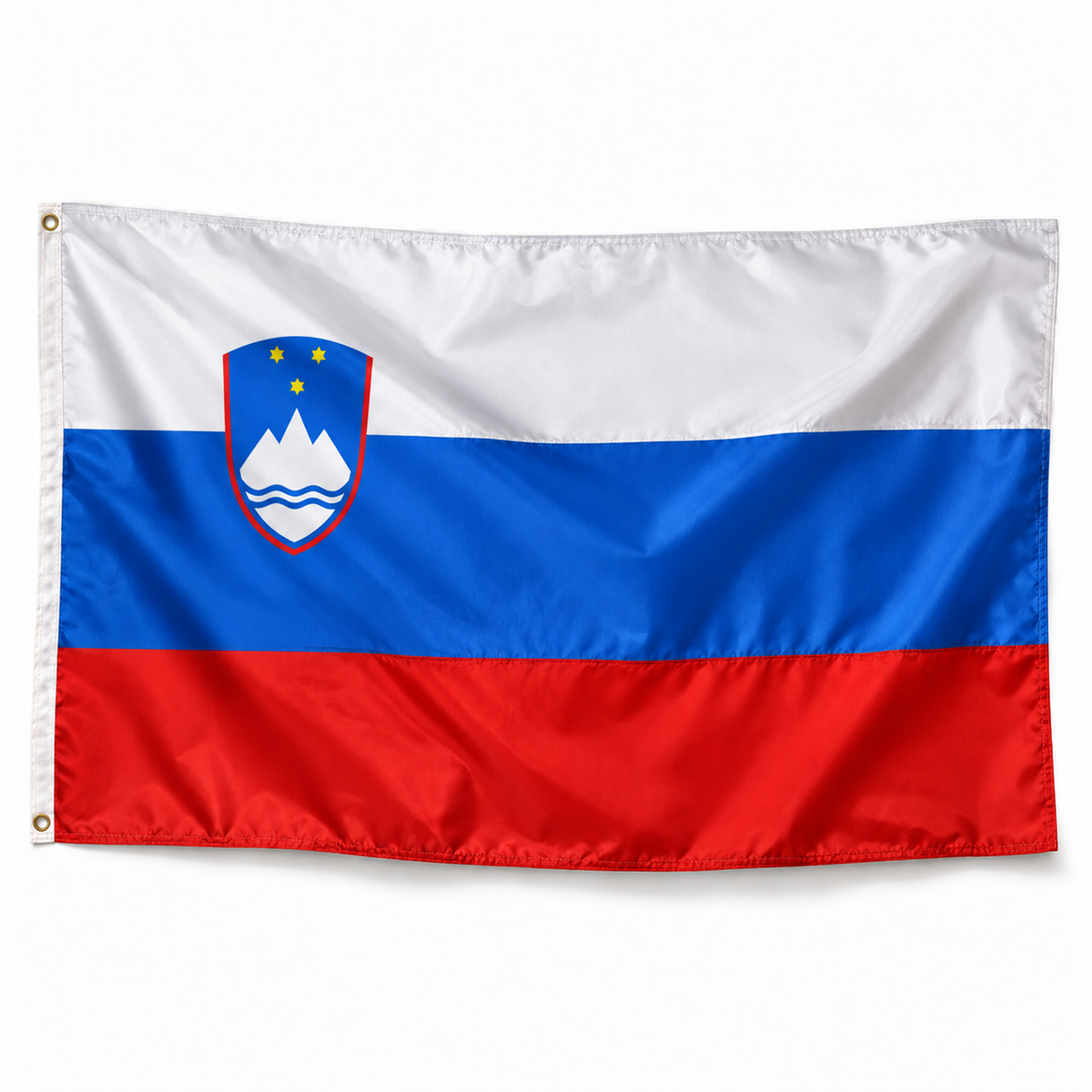 Drapeau de la Slovénie — photo produit réaliste en polyester