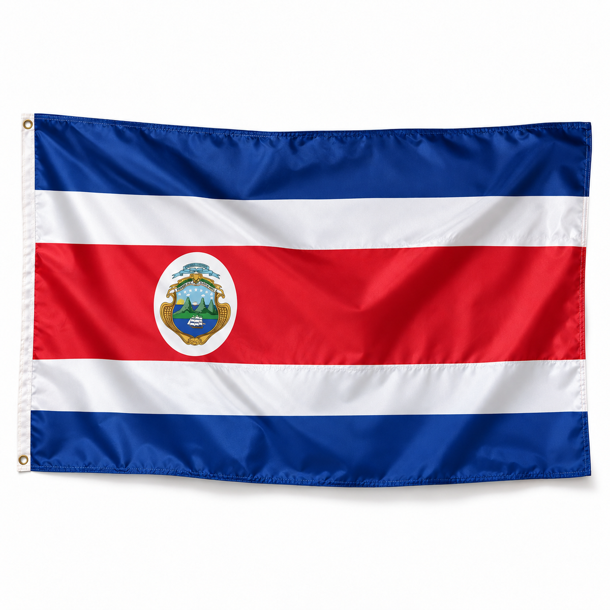 Drapeau du Costa Rica — photo produit réaliste en polyester