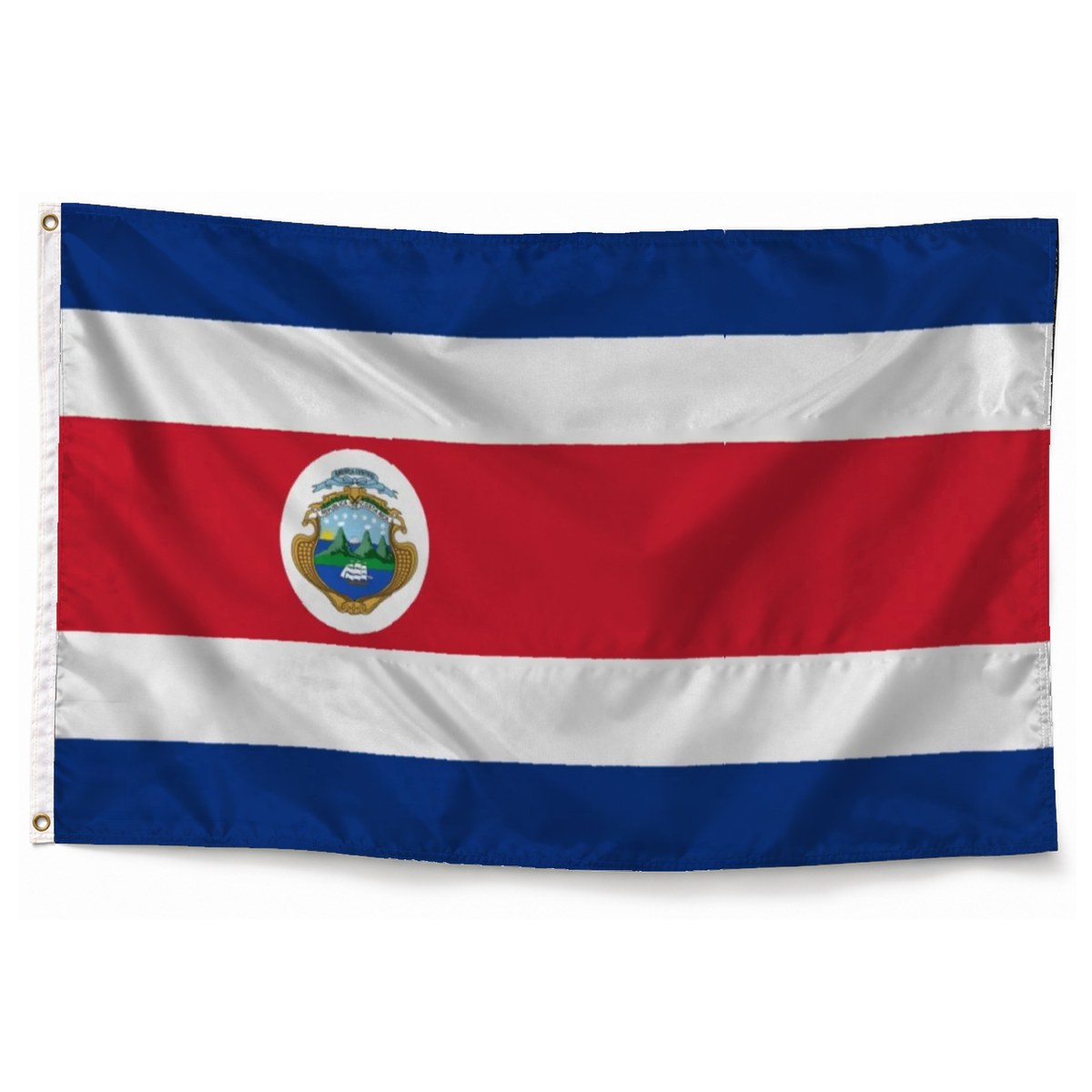 Drapeau du Costa Rica en polyester — photo produit réaliste