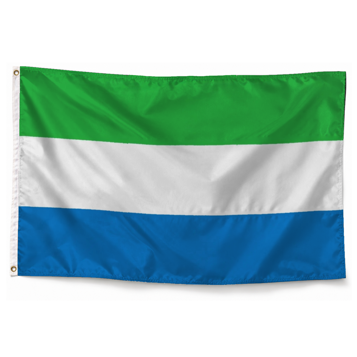 Drapeau de Sierra Leone en polyester — photo produit réaliste