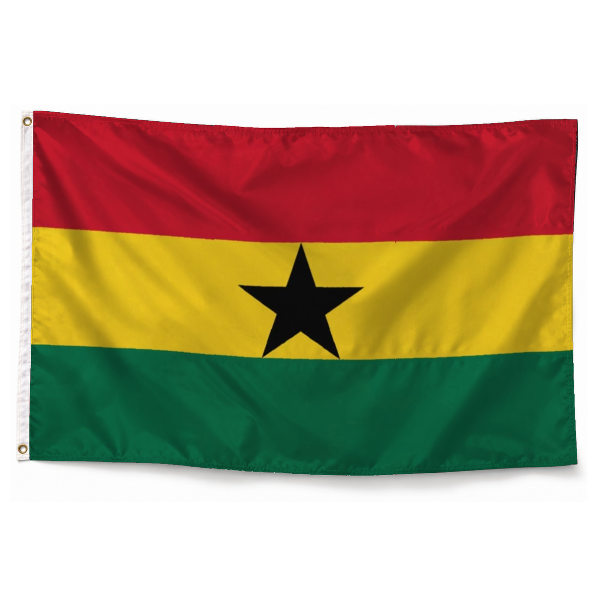 Drapeau du Ghana – Plusieurs Tailles – Polyester Résistant — photo réaliste