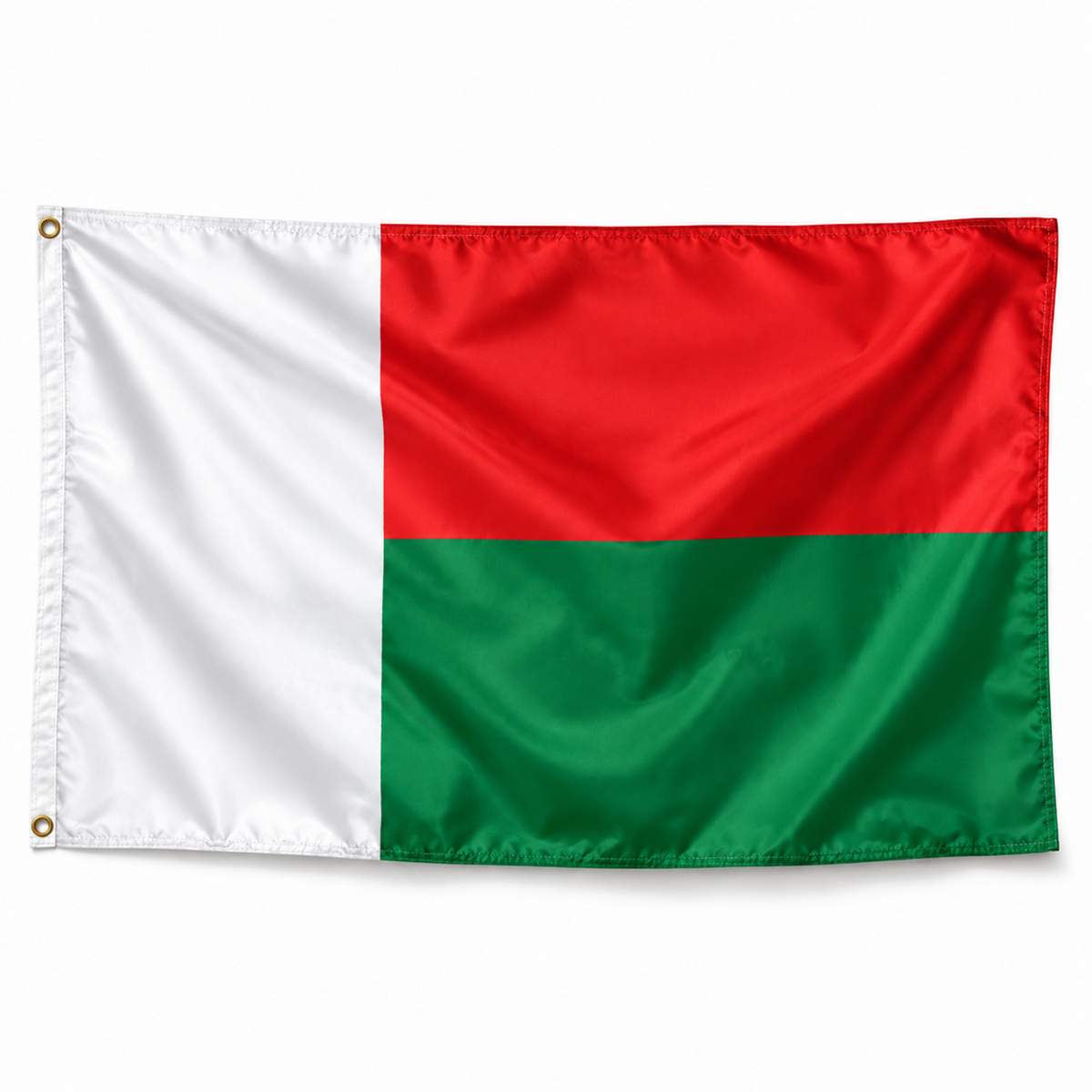 Drapeau de Madagascar réaliste en polyester