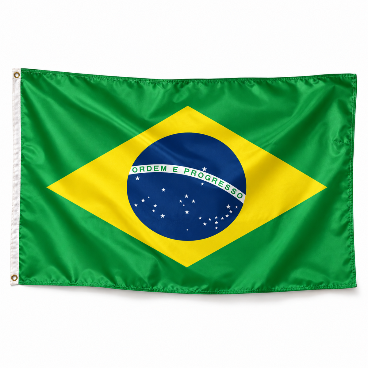 Drapeau du Brésil réaliste en polyester