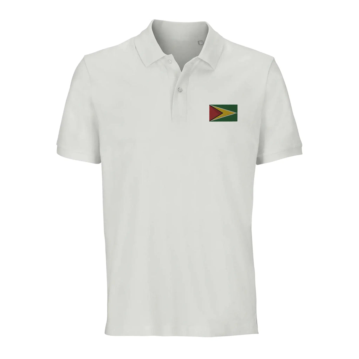 Polo drapeau guyana coton bio brodé style unisexe