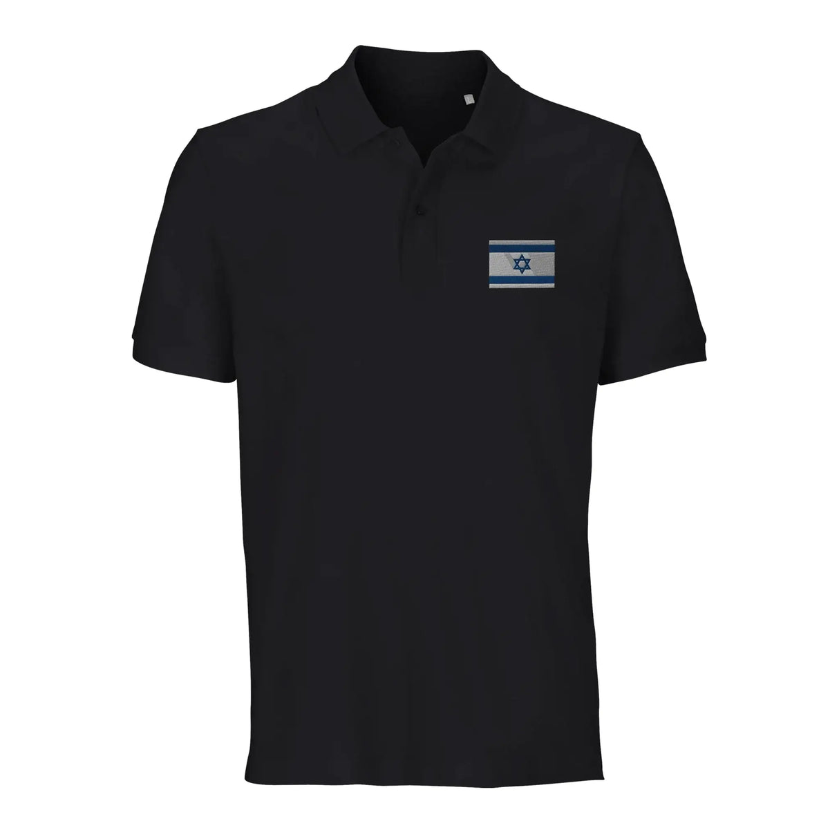 Polo drapeau israël coton bio brodé unisexe élégant