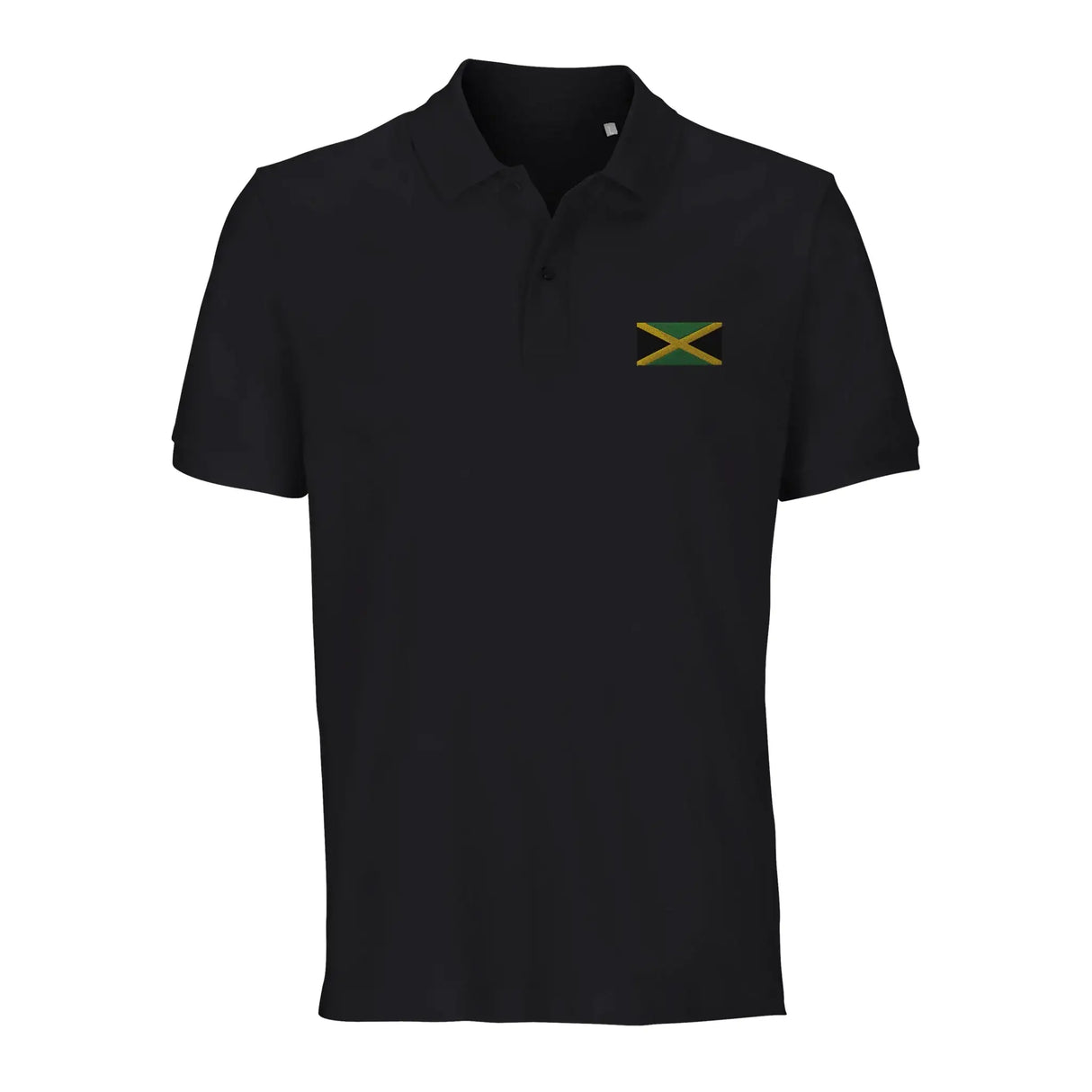 Polo drapeau jamaïque coton bio brodé unisexe élégant