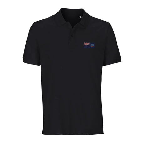 Polo drapeau montserrat coton bio brodé unisexe élégant