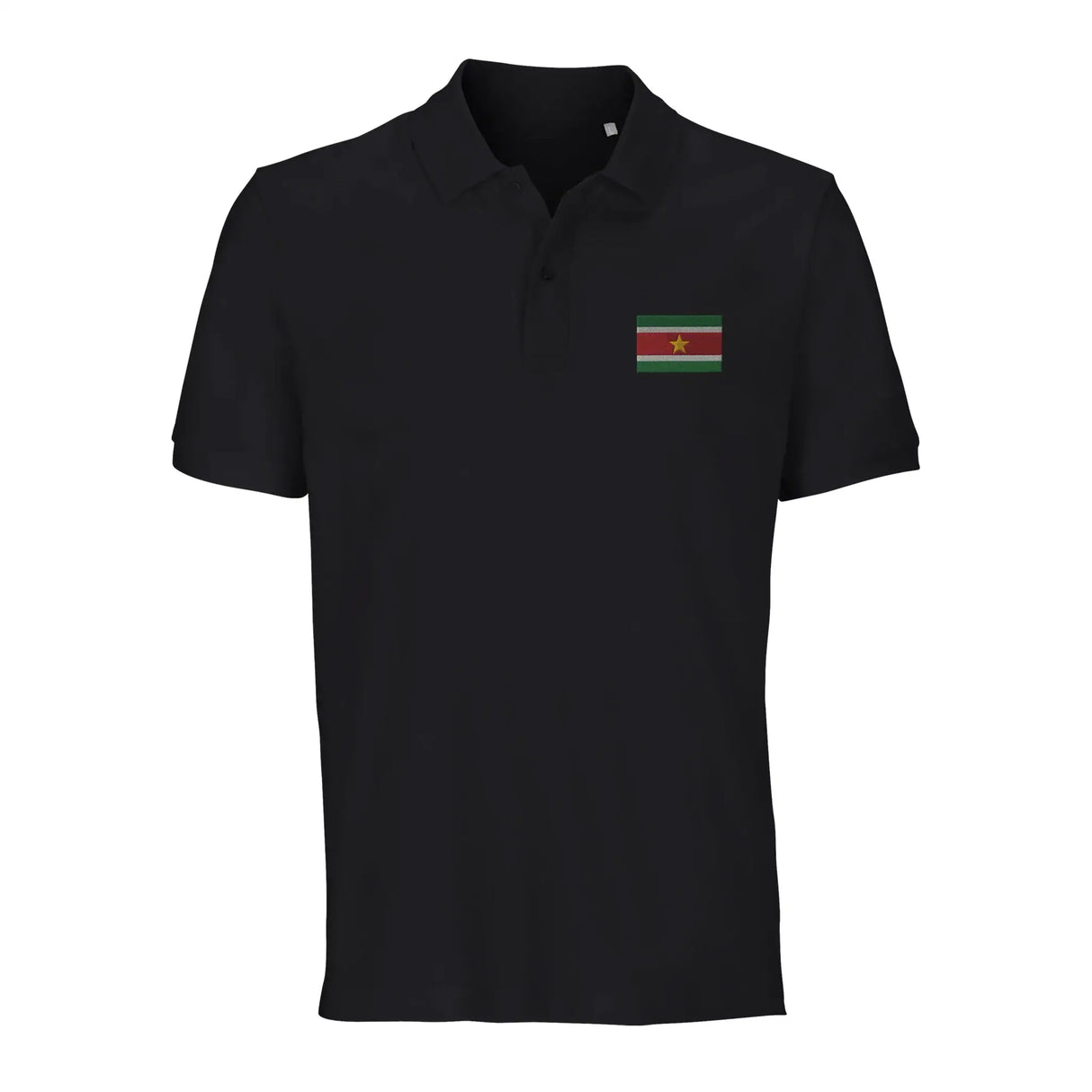 Polo drapeau suriname coton bio brodé élégant unisexe