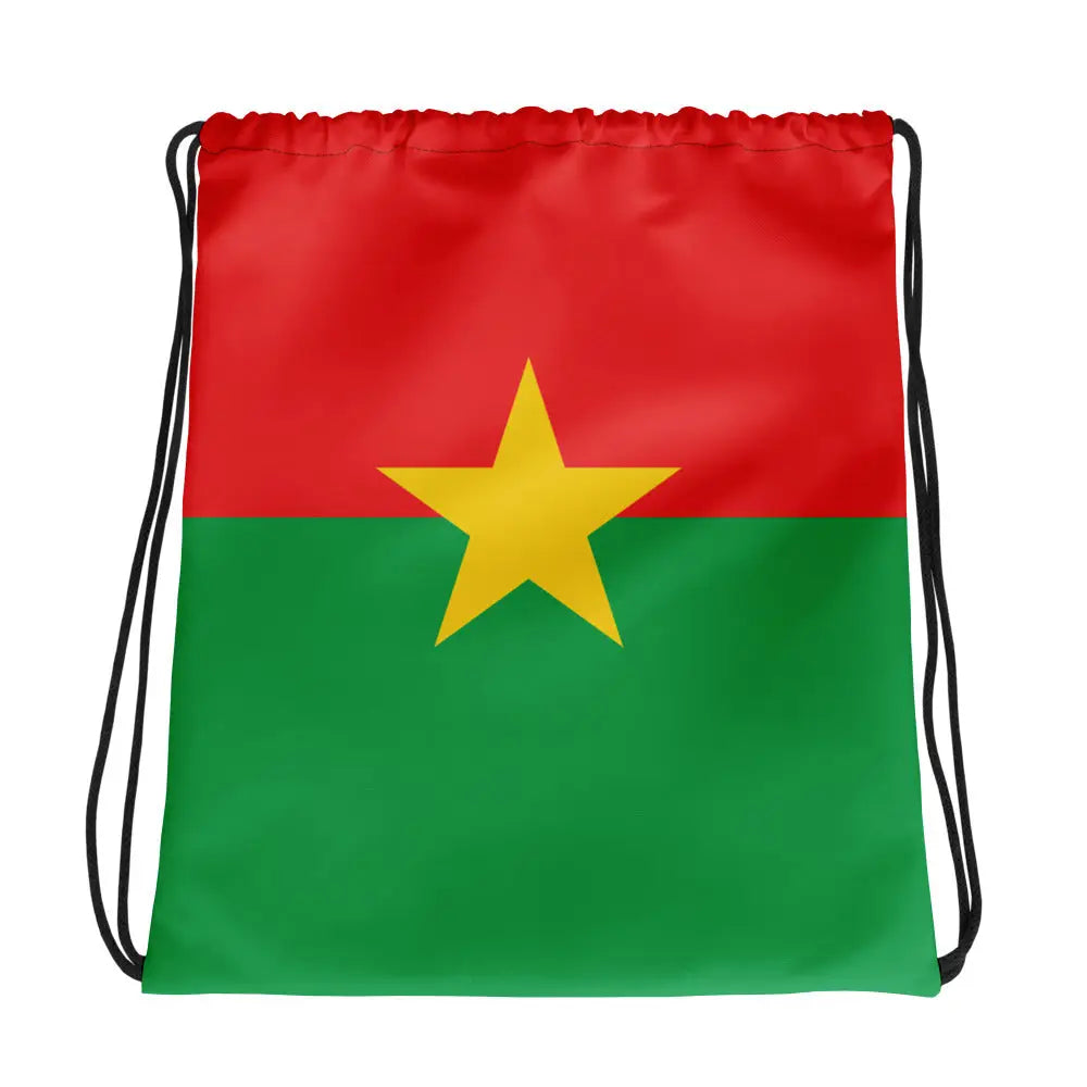 Sac à cordon drapeau burkina faso coton polyester léger
