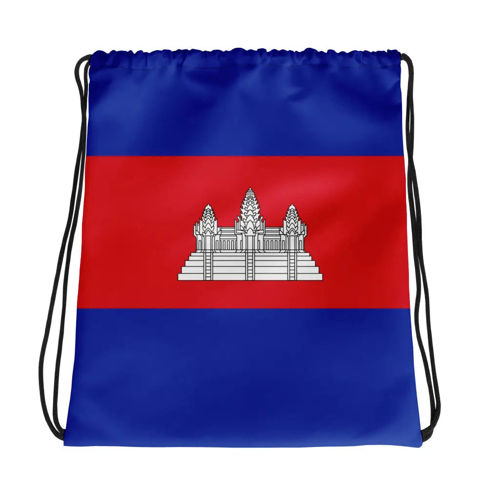 Sac à cordon drapeau cambodge coton polyester style sportif