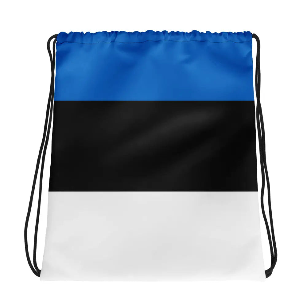 Sac à cordon drapeau estonie coton polyester léger