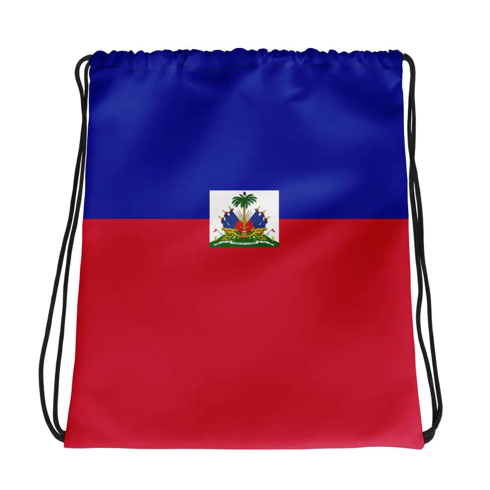 Sac à cordon drapeau haïti en coton polyester léger
