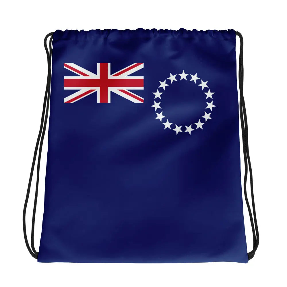 Sac à cordon drapeau îles cook coton polyester léger