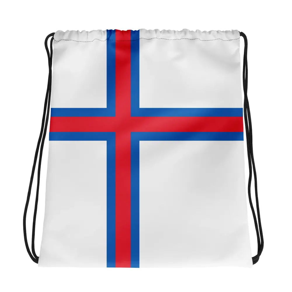 Sac à cordon drapeau îles féroé coton polyester léger