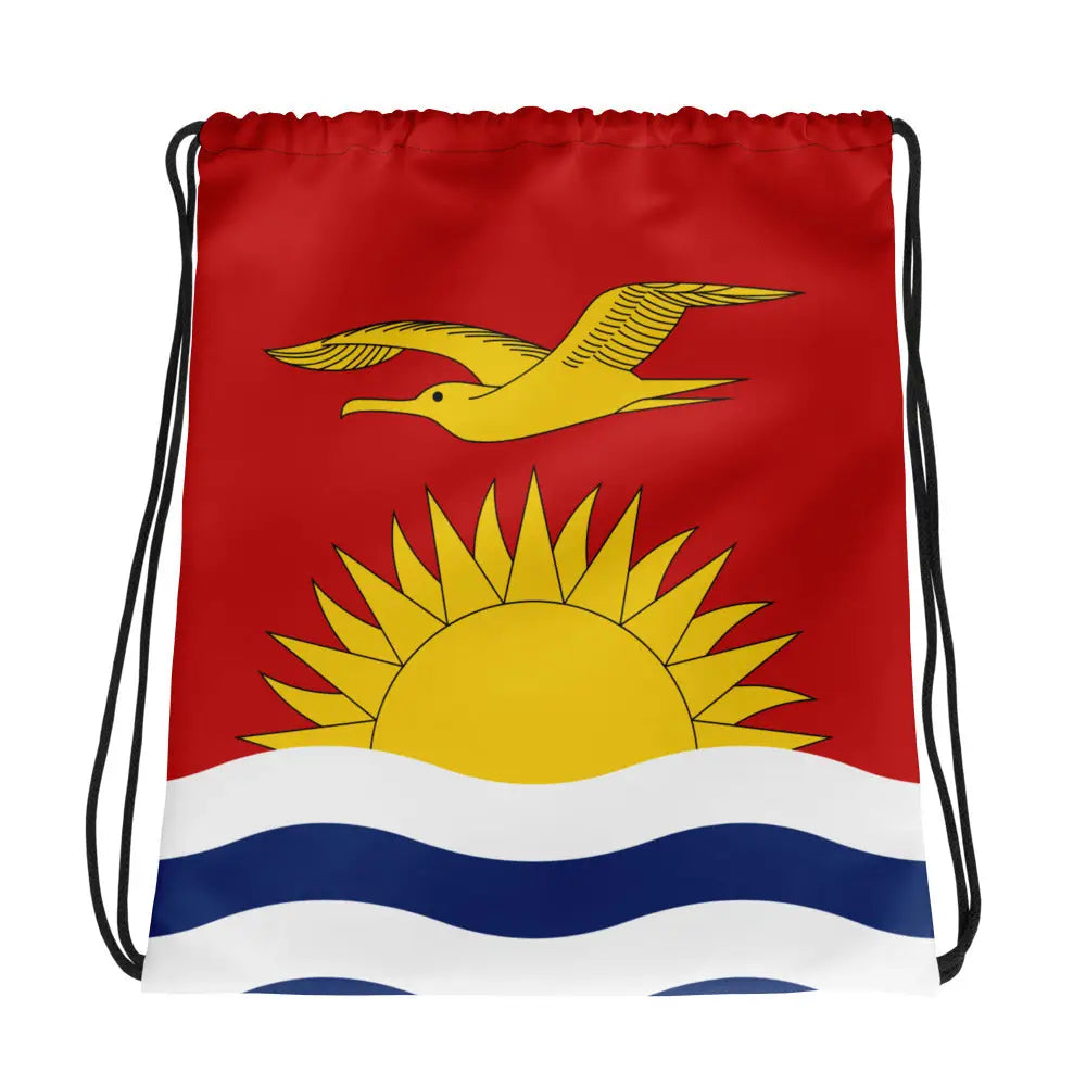 Sac à cordon drapeau kiribati coton polyester polyvalent