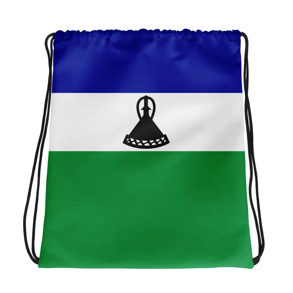 Sac à cordon drapeau lesotho coton polyester style sportif