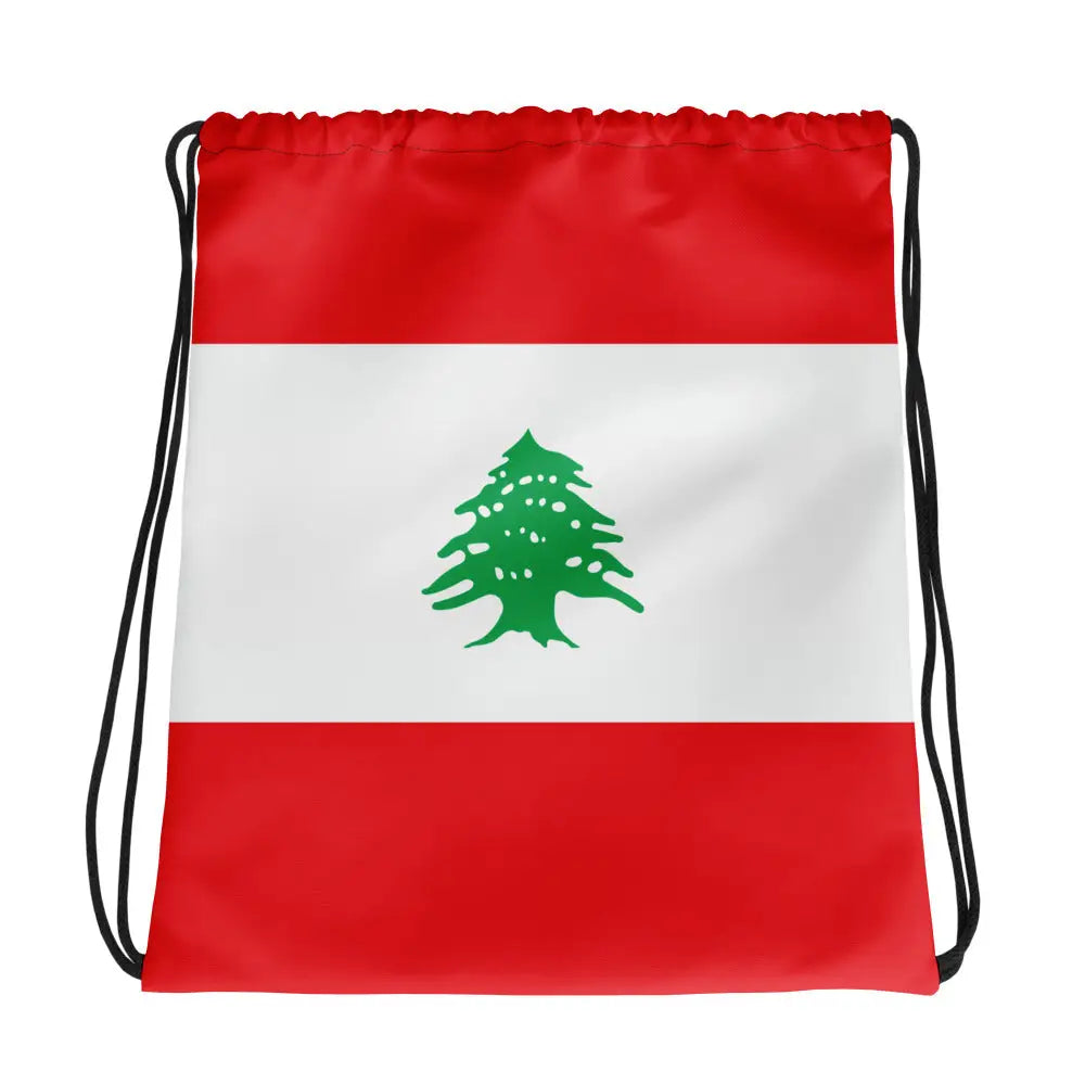 Sac à cordon drapeau liban coton polyester style sportif