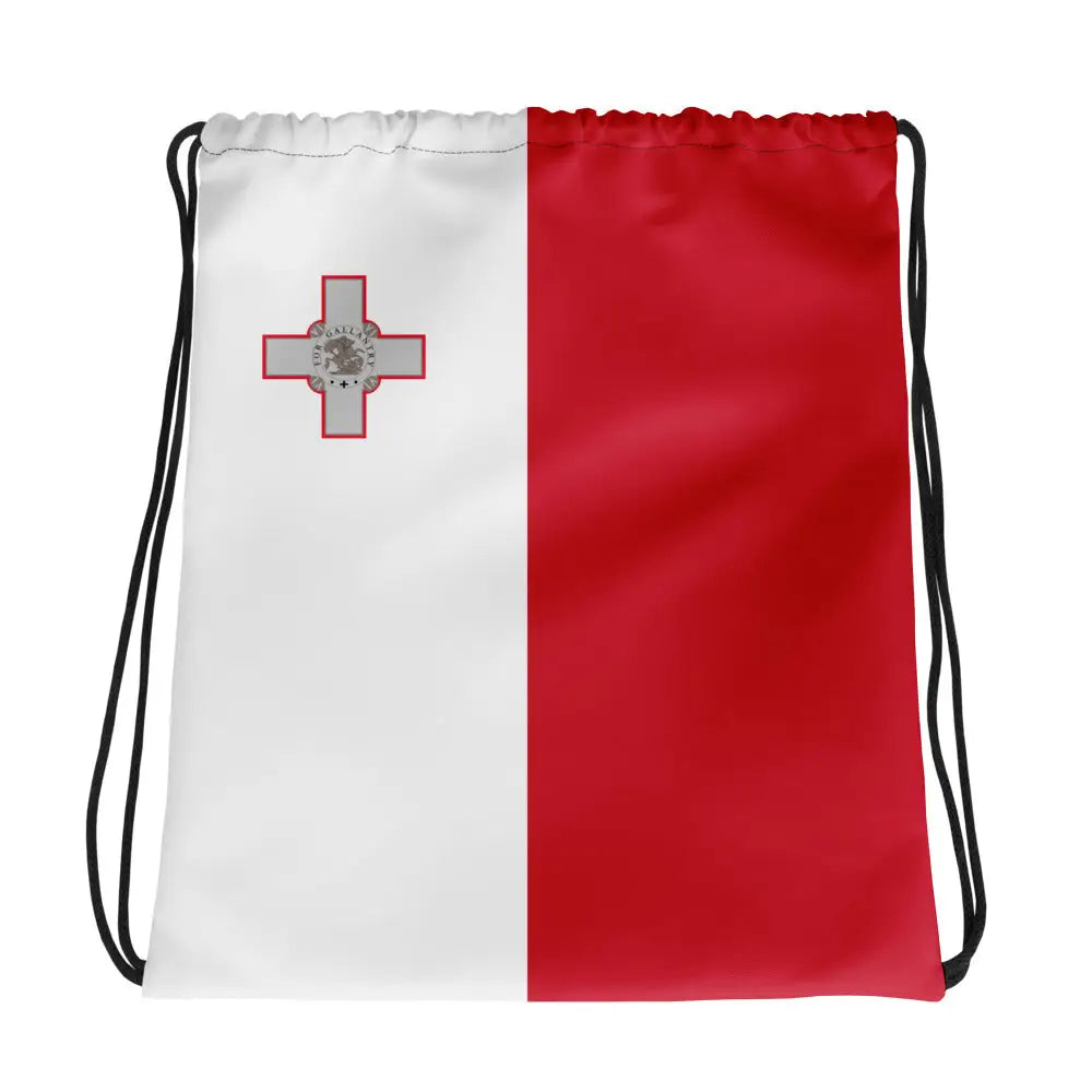 Sac à cordon drapeau malte coton polyester style sportif