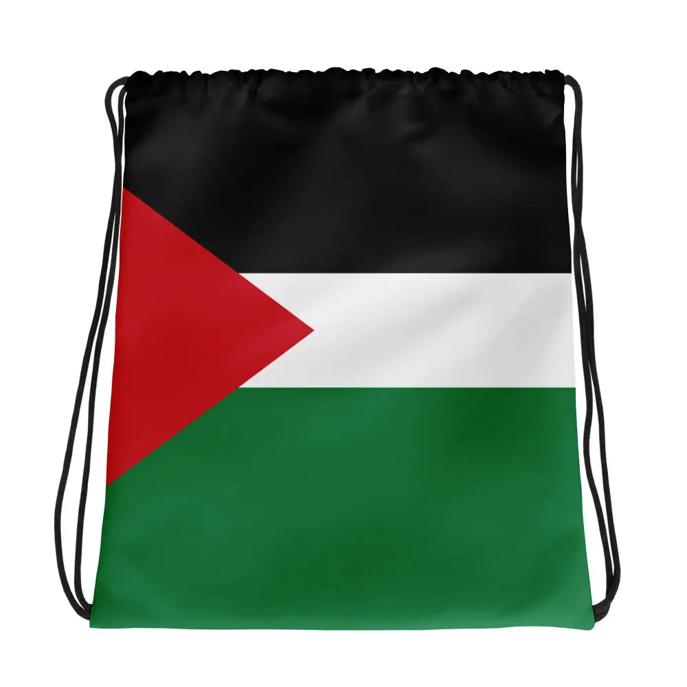 Sac à cordon drapeau palestine coton polyester léger