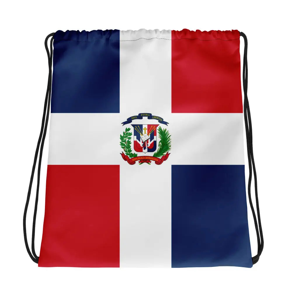 Sac à cordon drapeau république dominicaine coton polyester