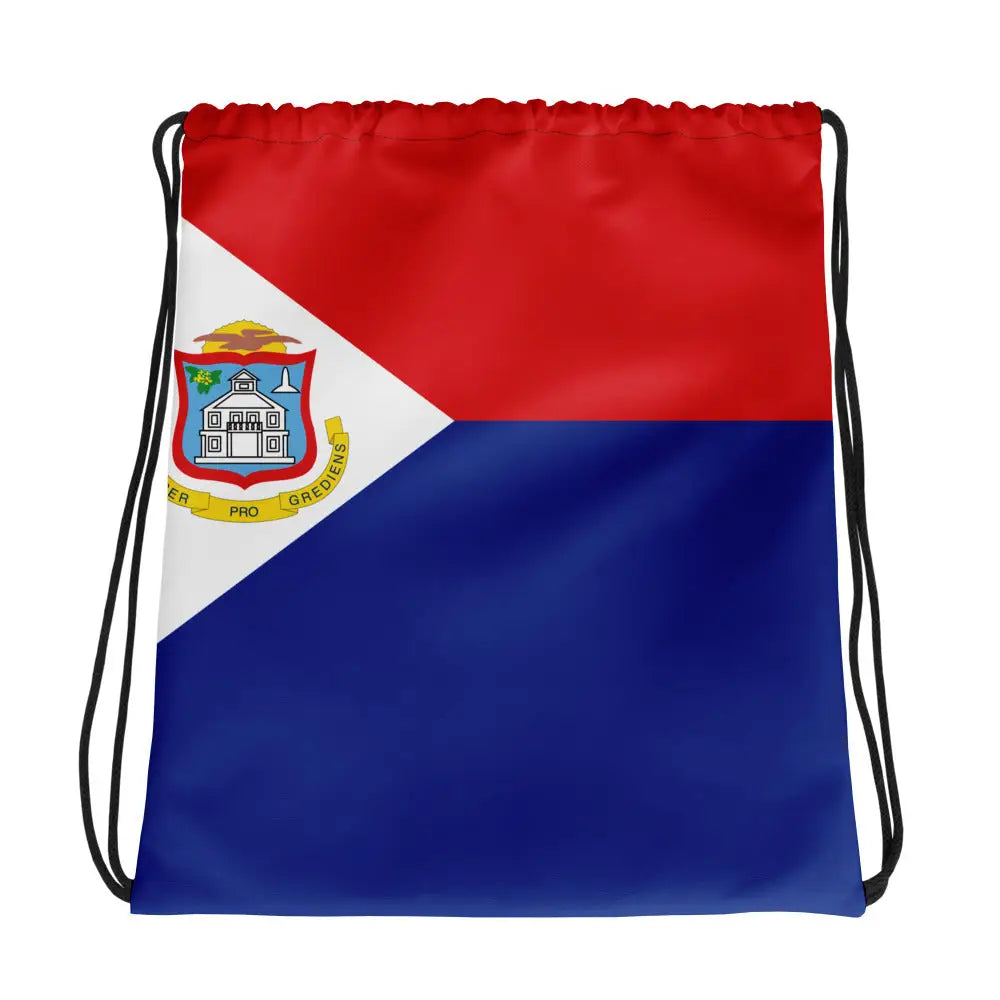 Sac à cordon drapeau saint-martin coton polyester léger