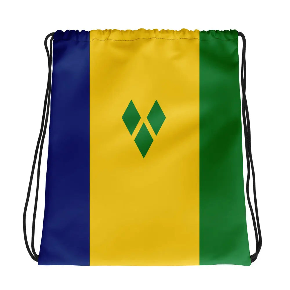 Sac à cordon drapeau saint-vincent coton polyester léger
