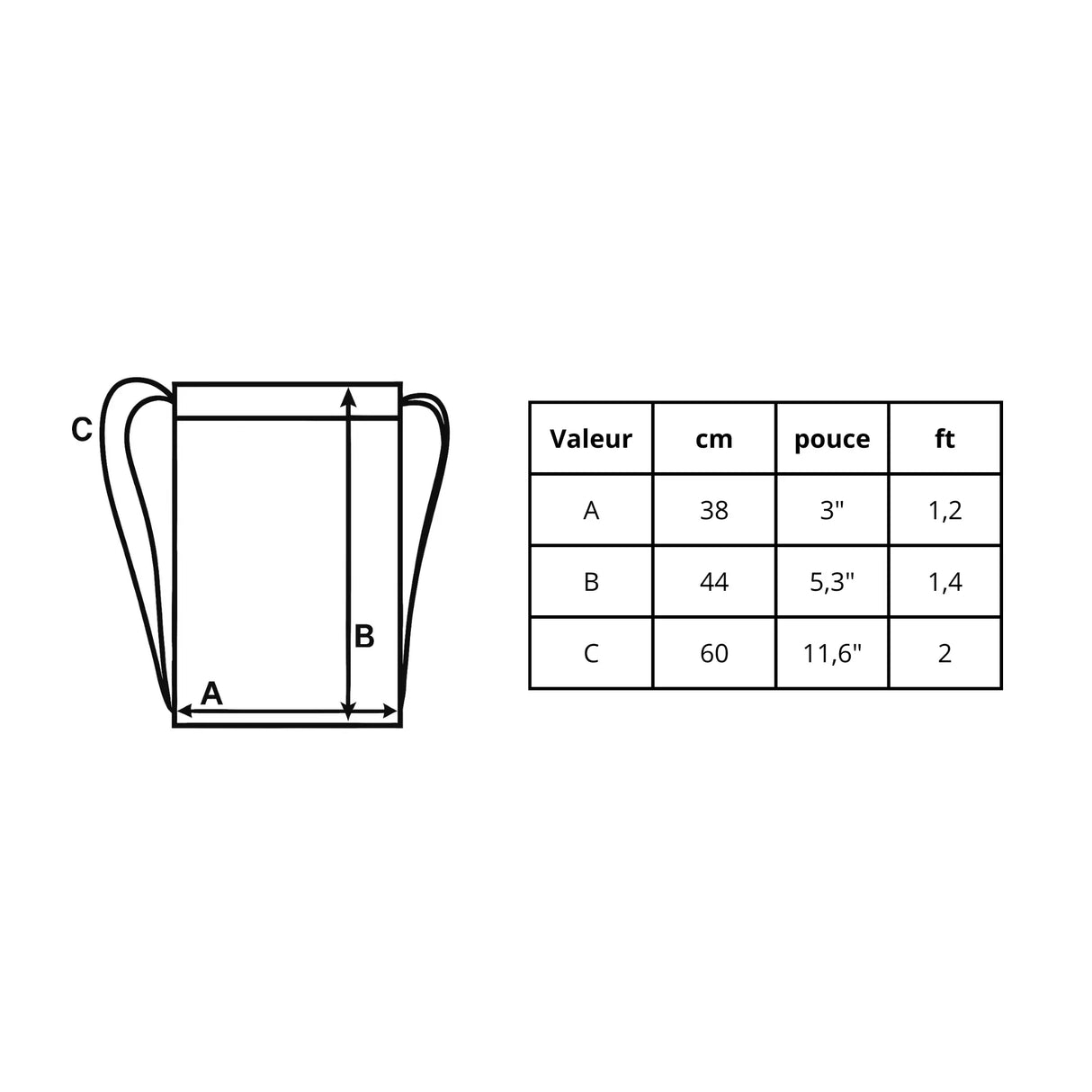 Sac à cordon drapeau samoa américaines coton polyester