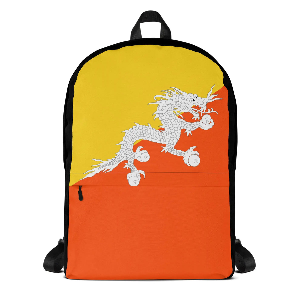 Sac à dos drapeau bhoutan polyester léger fermeture éclair