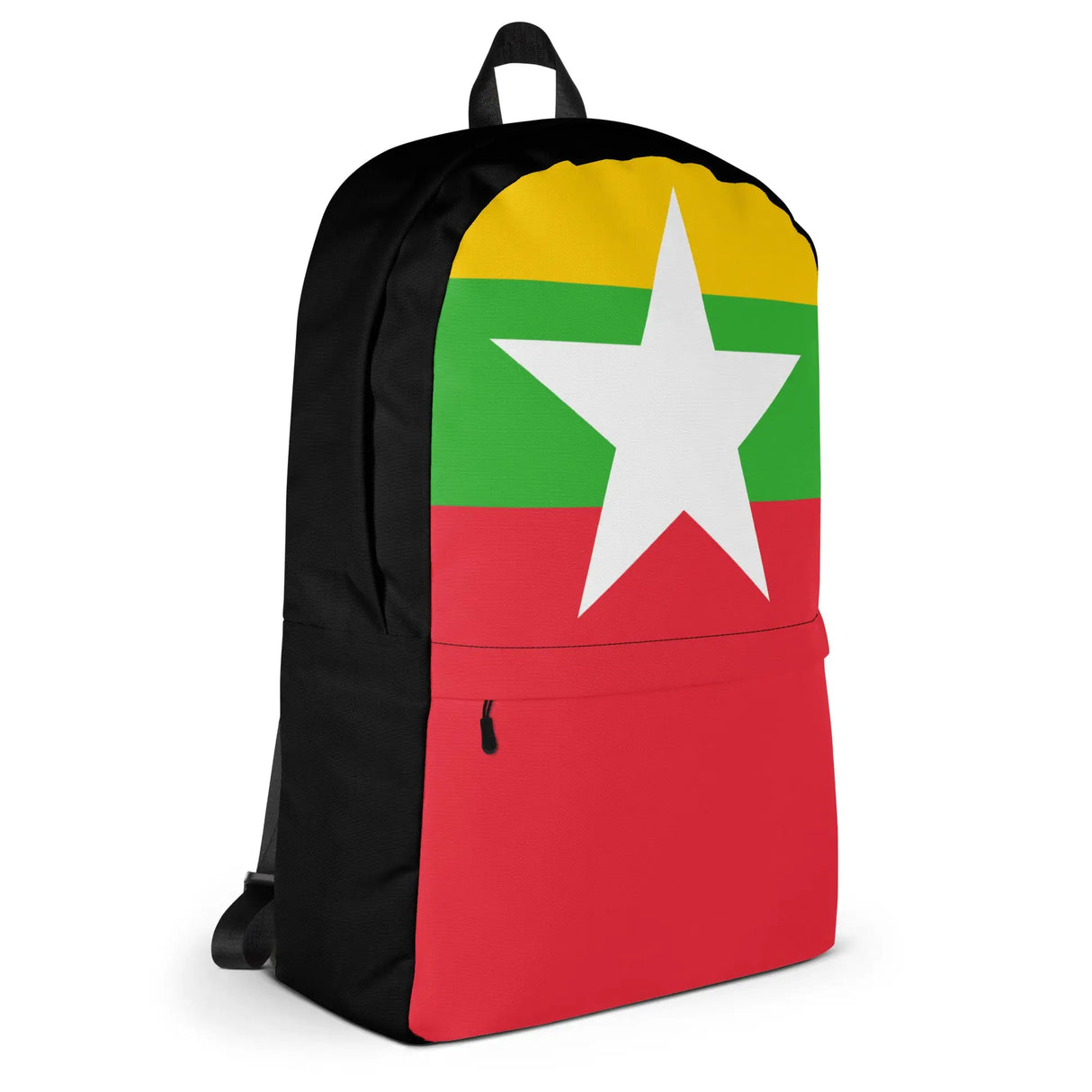 Sac à dos drapeau birmanie polyester fermeture éclair robuste