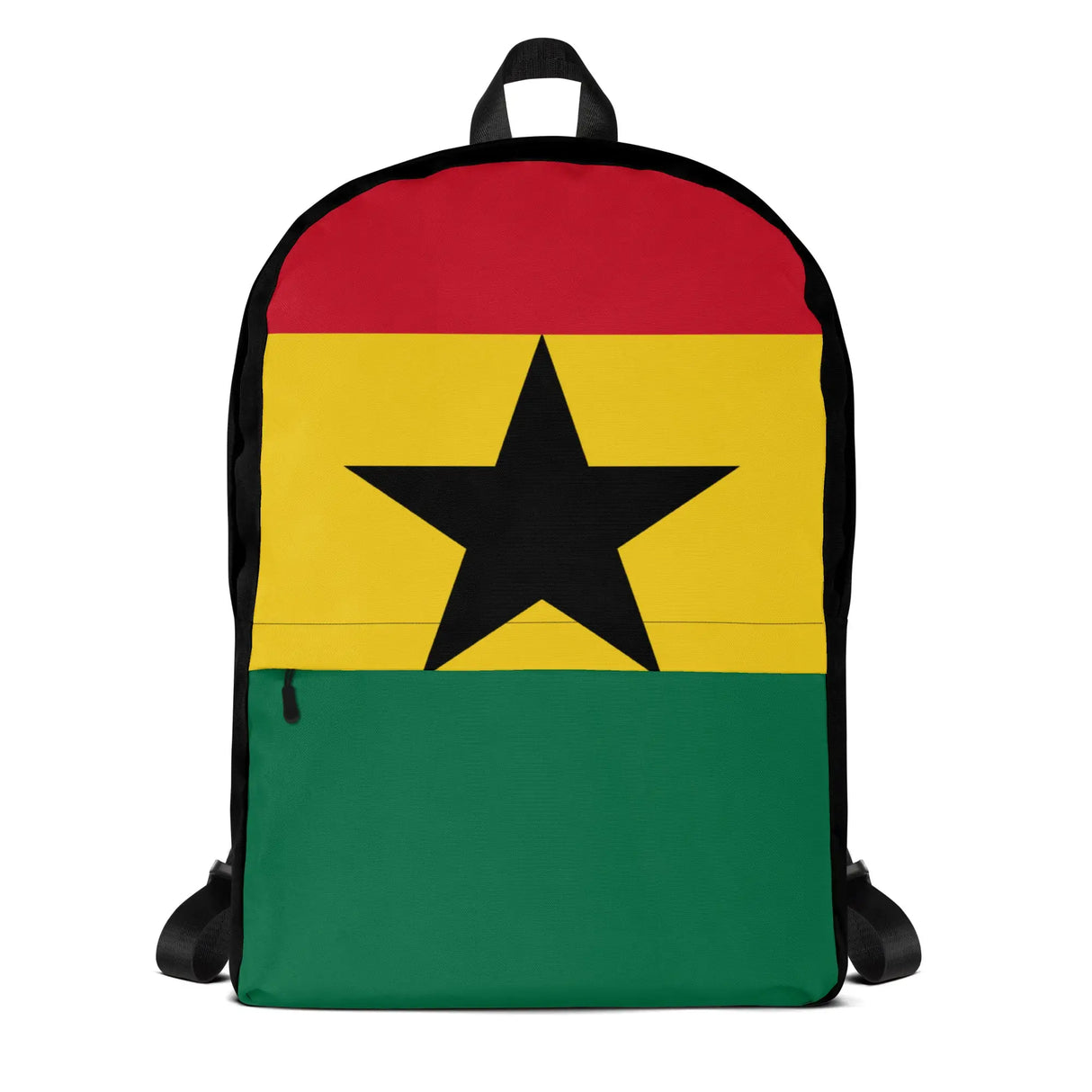 Sac à dos drapeau ghana polyester léger fermeture éclair