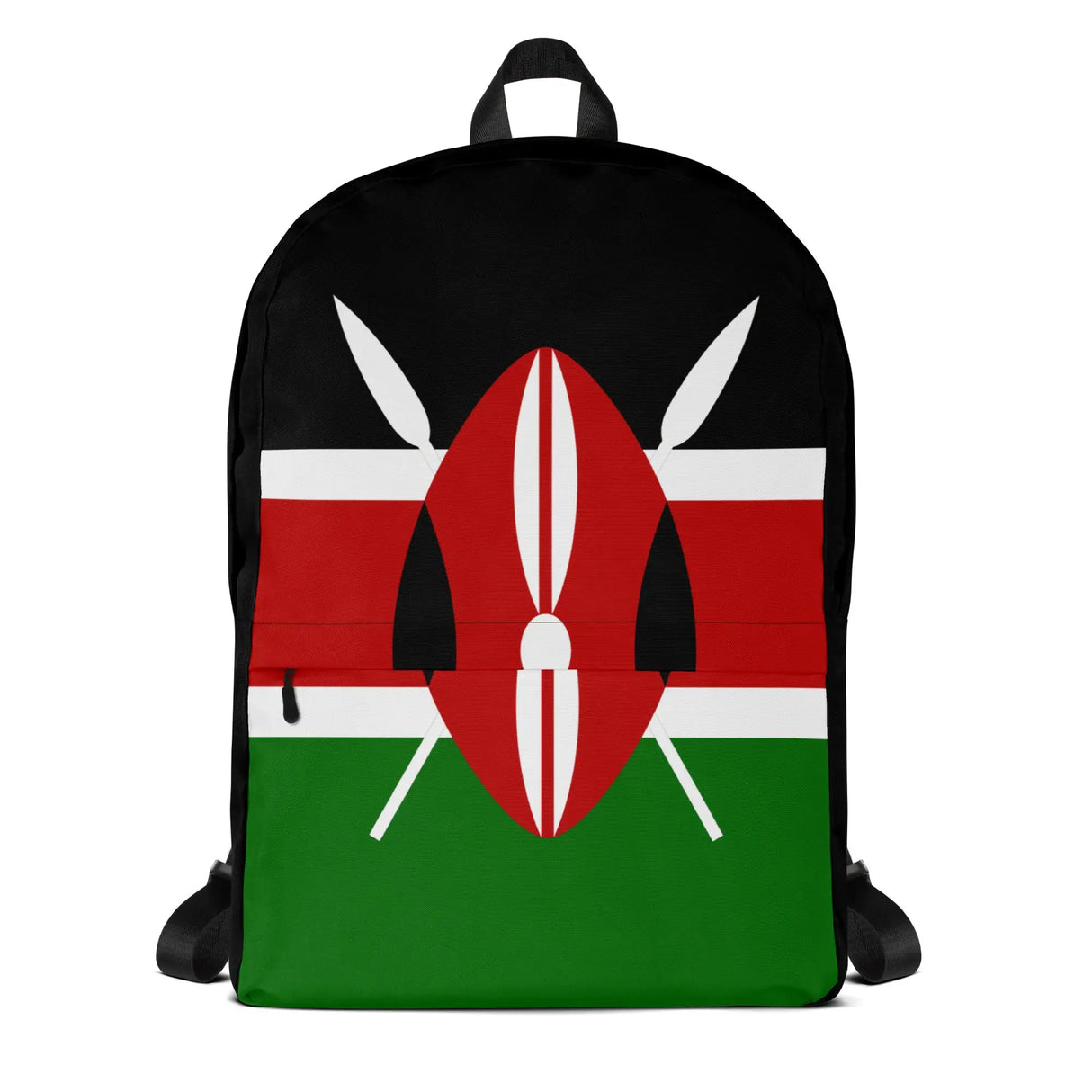 Sac à dos drapeau kenya polyester léger fermeture éclair
