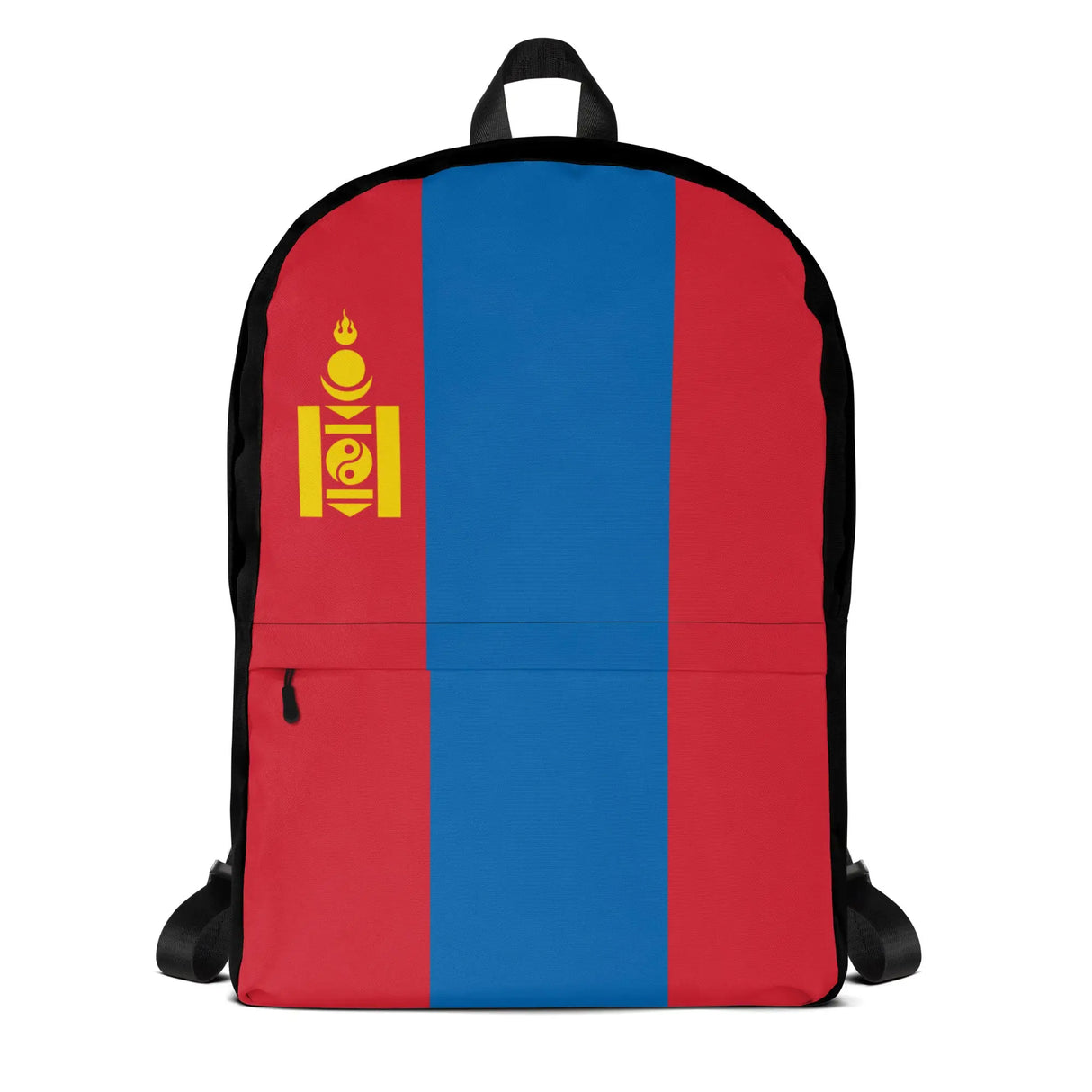 Sac à dos drapeau mongolie polyester léger fermeture éclair