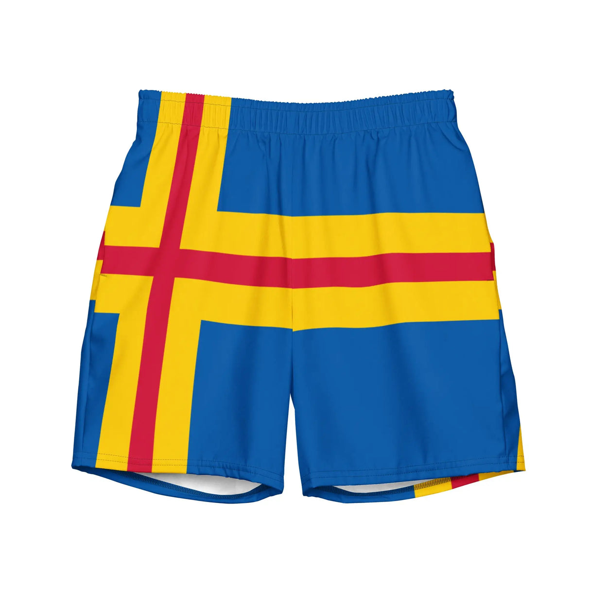 Short de bain drapeau åland tissu léger séchage rapide