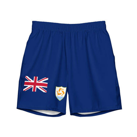 Short de bain drapeau anguilla tissu léger séchage rapide