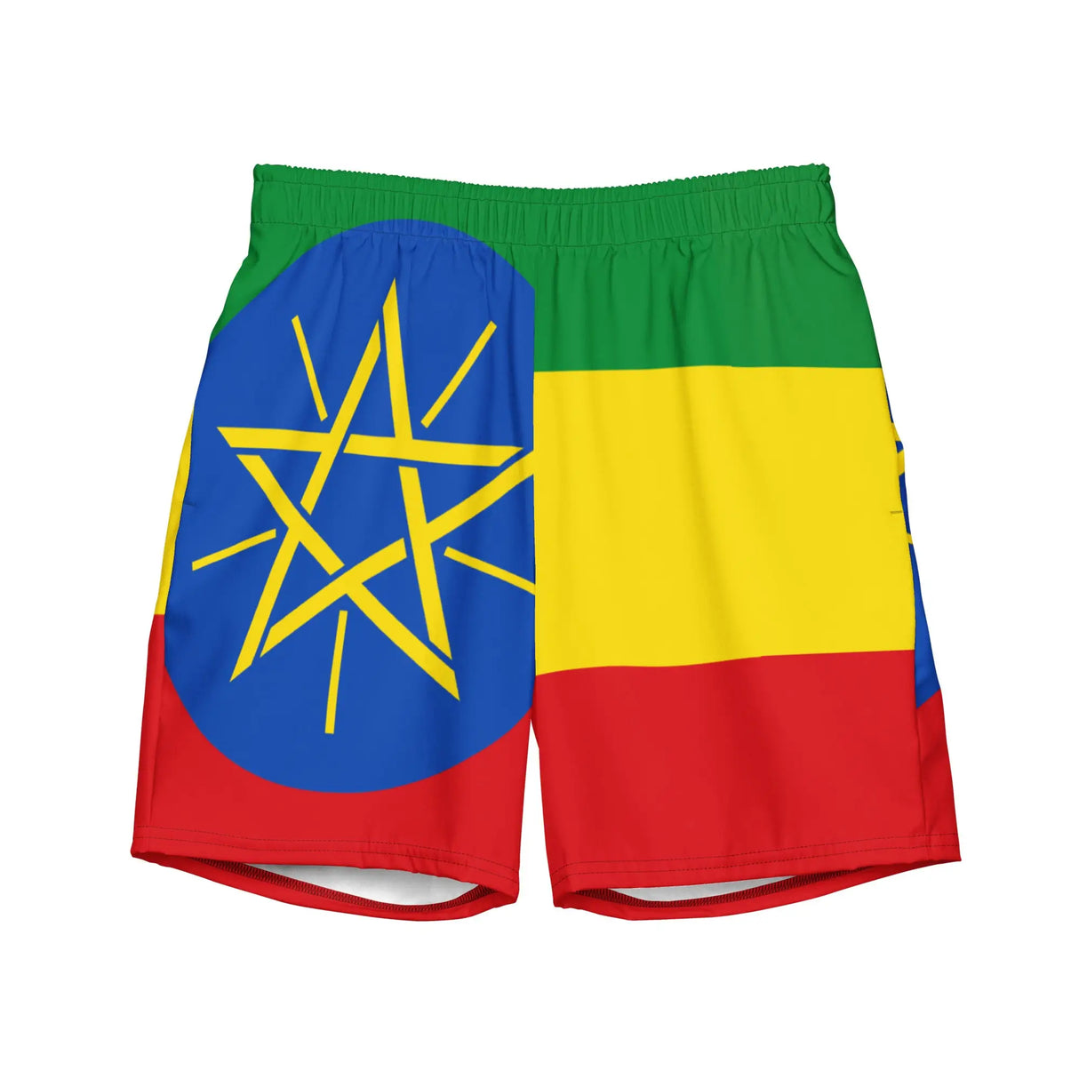 Short de bain drapeau éthiopie tissu léger séchage rapide