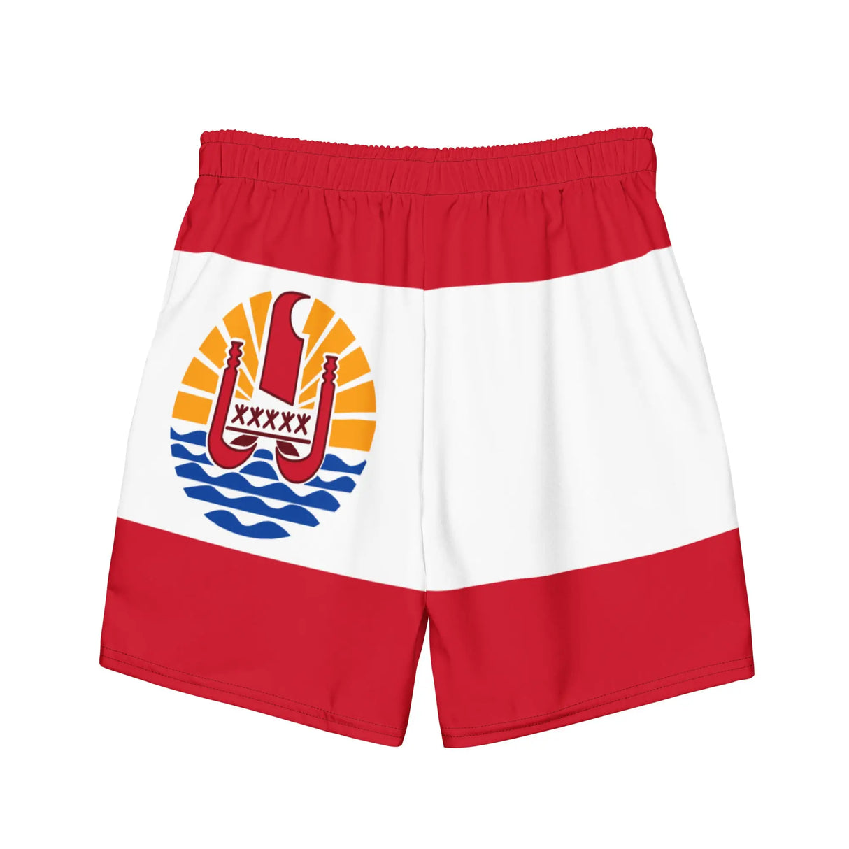 Short de bain drapeau polynésie française tissu léger