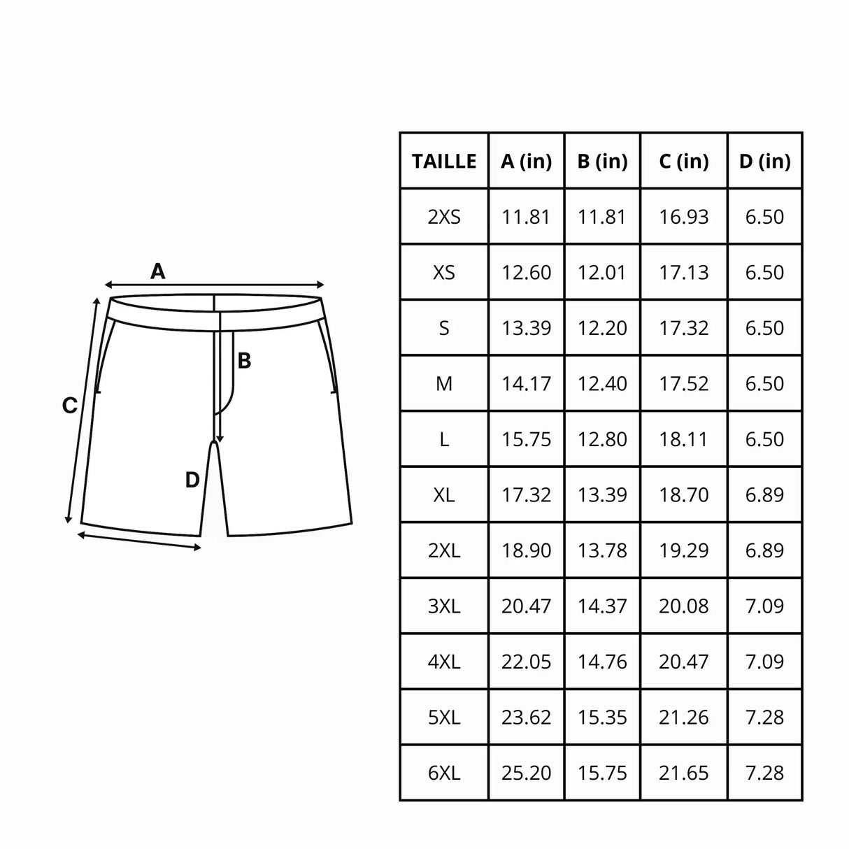 Short de bain royaume-uni tissu léger sèchent rapidement