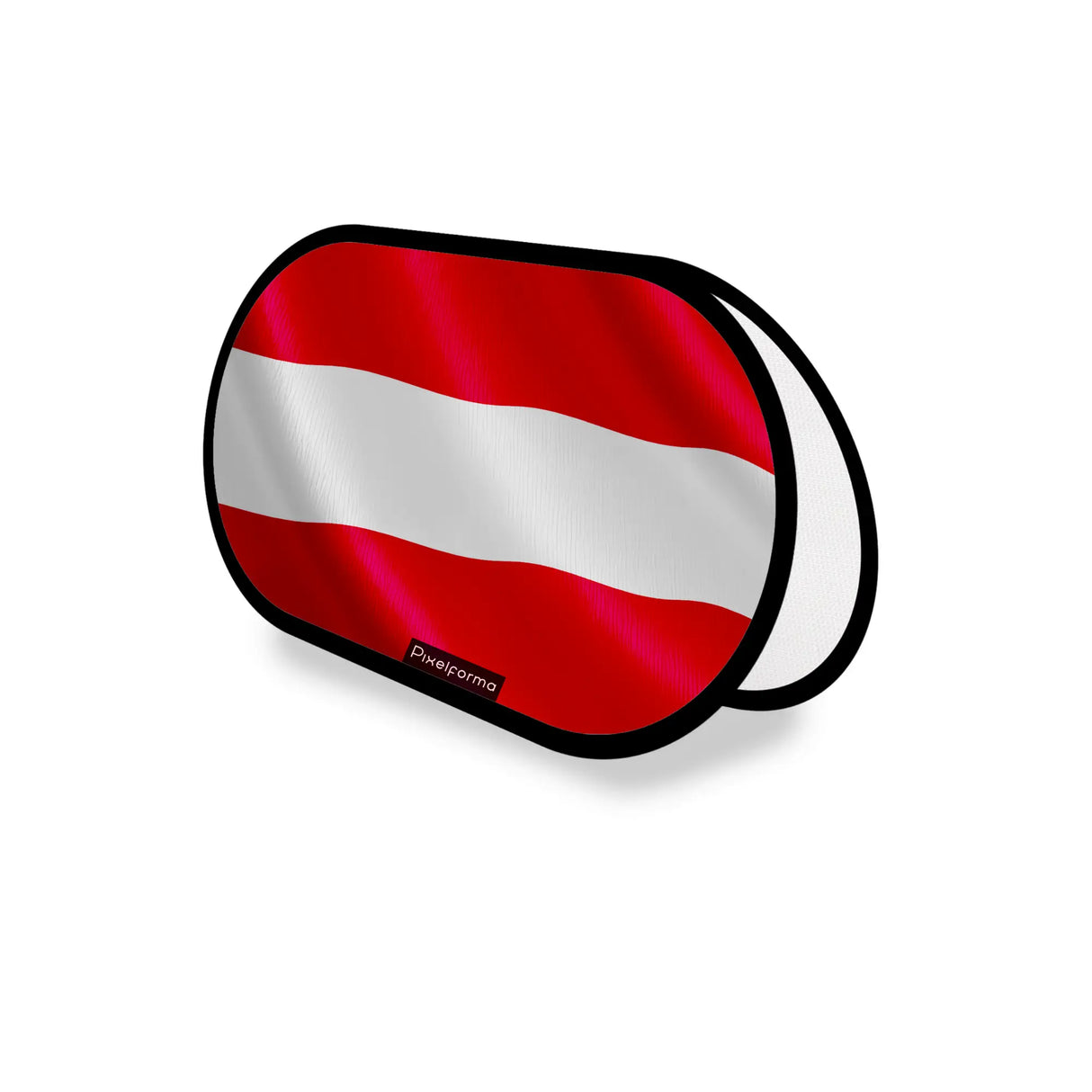 Support publicitaire ovale autriche léger facile à installer