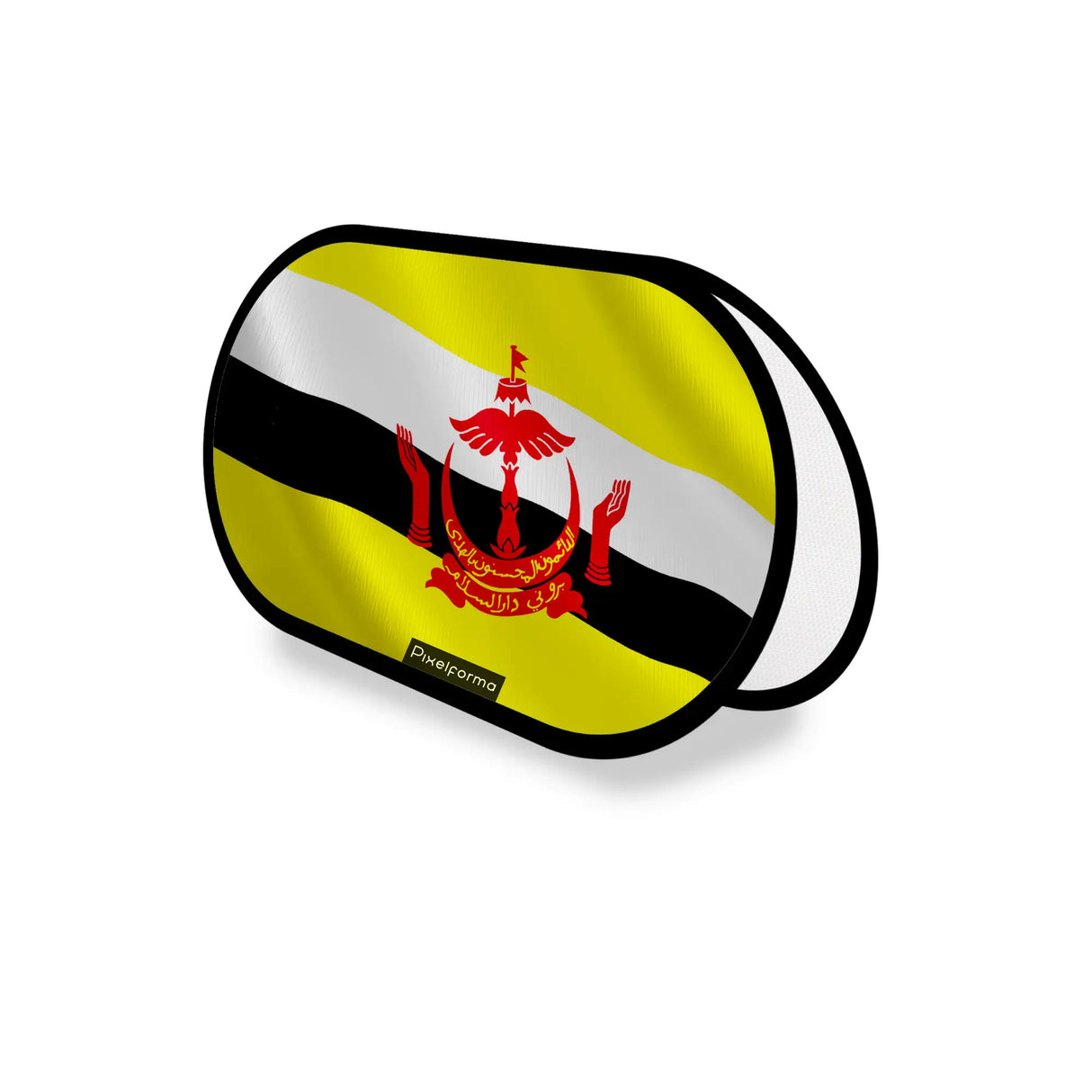 Support publicitaire ovale brunei léger facile à installer