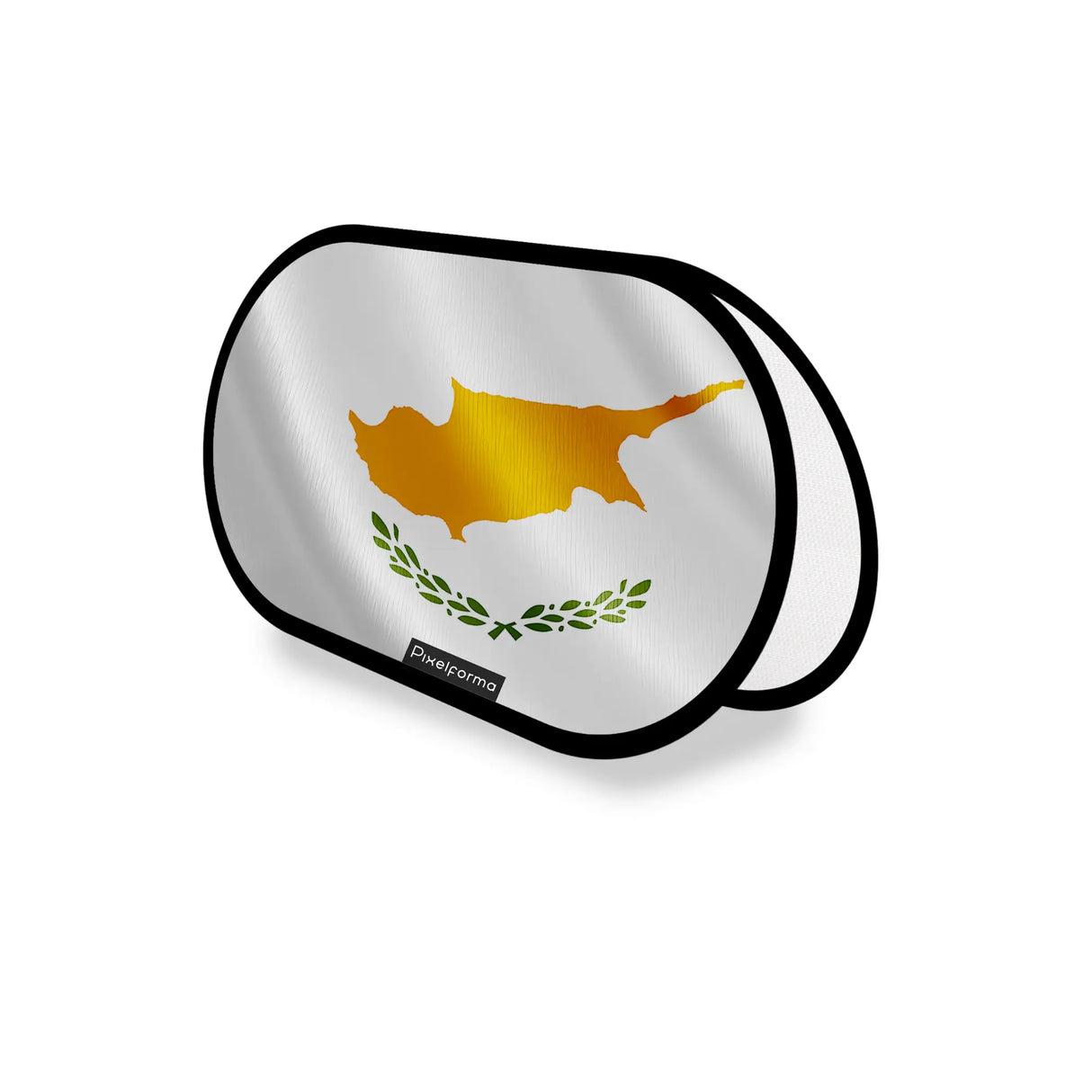 Support publicitaire ovale chypre léger facile à installer