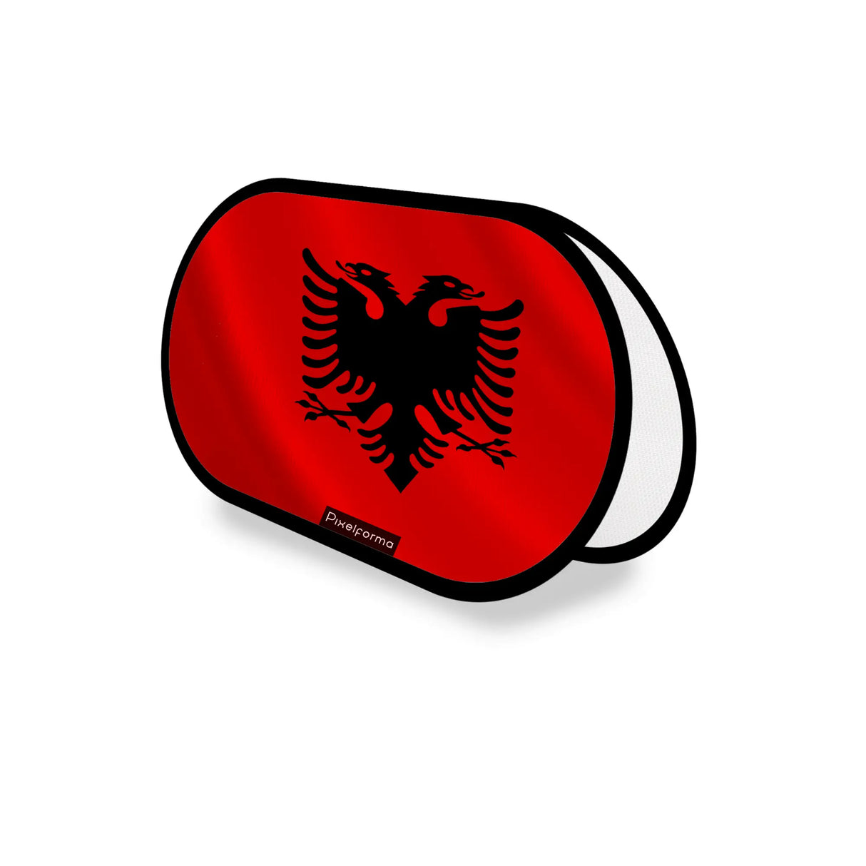 Support publicitaire ovale drapeau albanie léger et durable
