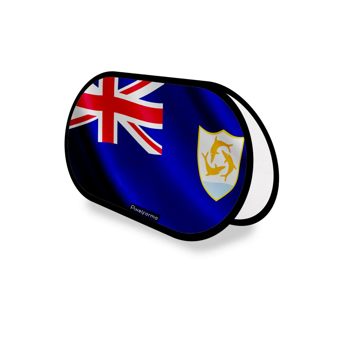 Support publicitaire ovale drapeau anguilla léger facile