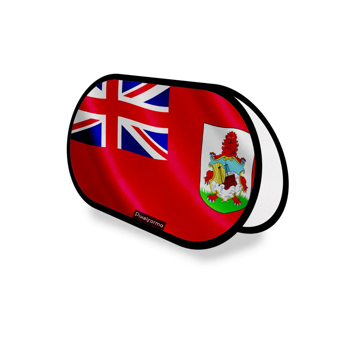 Support publicitaire ovale drapeau bermudes léger facile