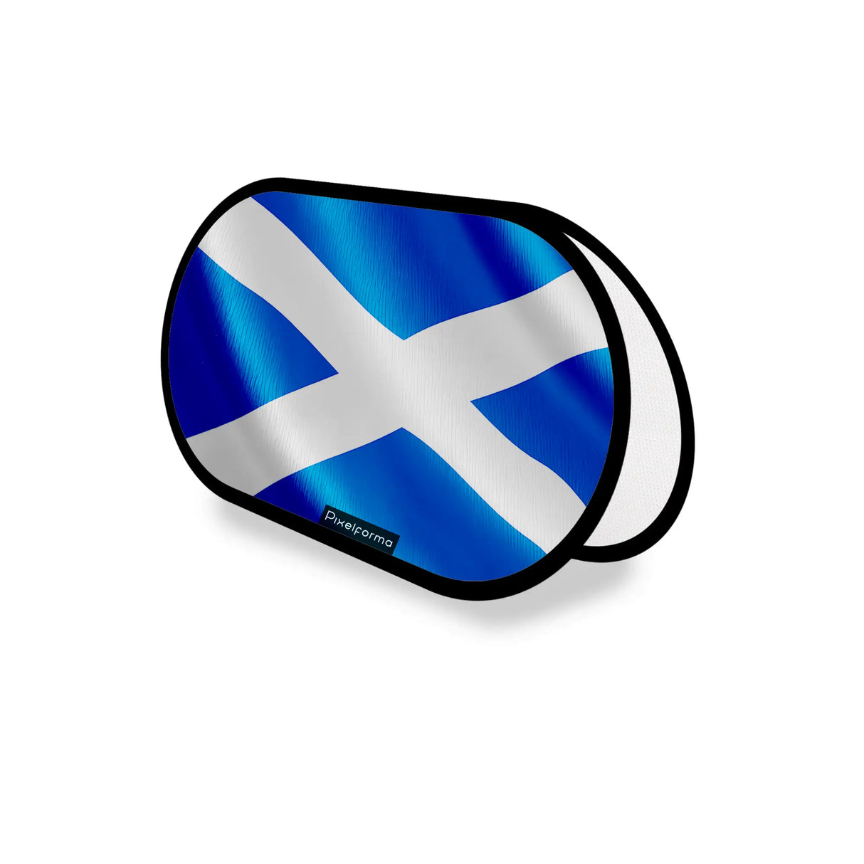 Support publicitaire ovale drapeau écosse léger facile à poser