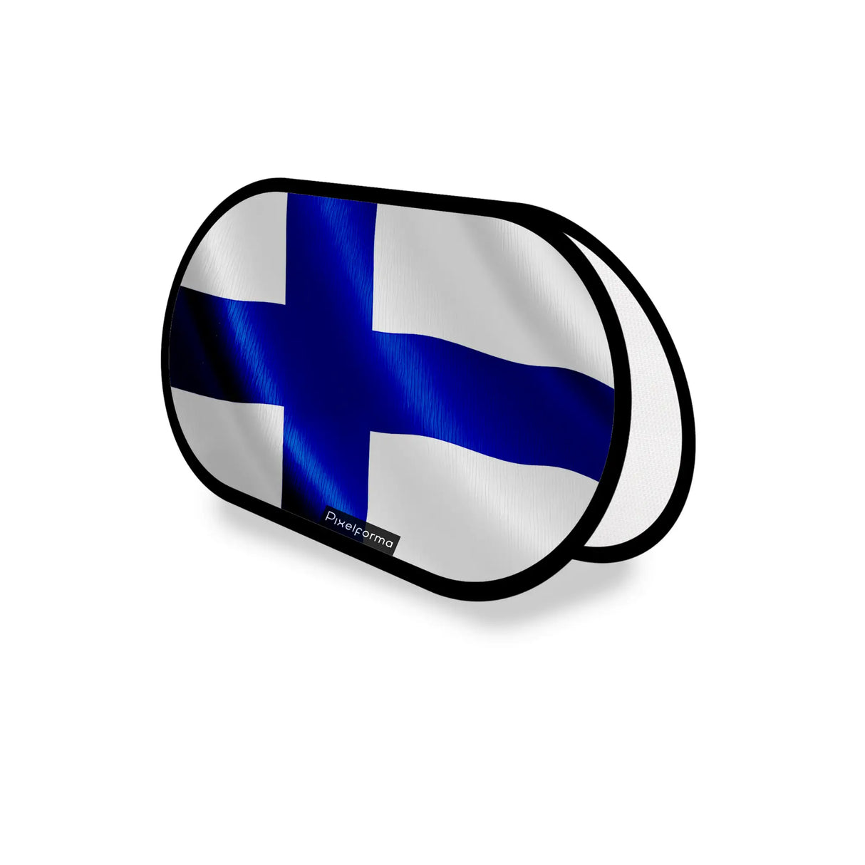 Support publicitaire ovale drapeau finlande léger pratique