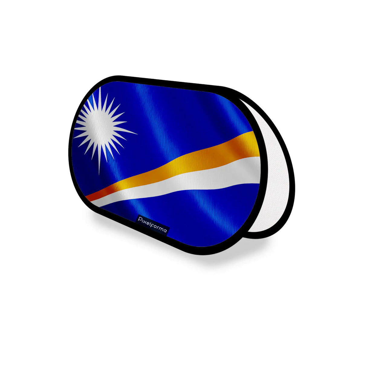 Support publicitaire ovale drapeau îles marshall léger