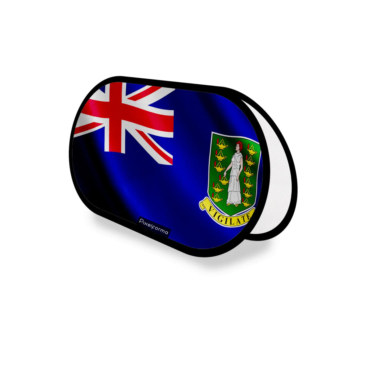 Support publicitaire ovale drapeau îles vierges britanniques
