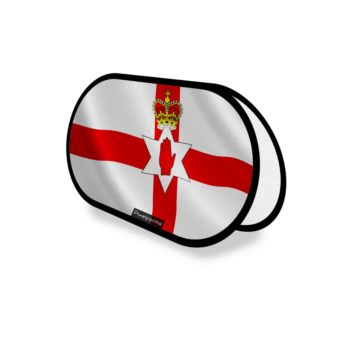 Support publicitaire ovale drapeau irlande léger installation facile