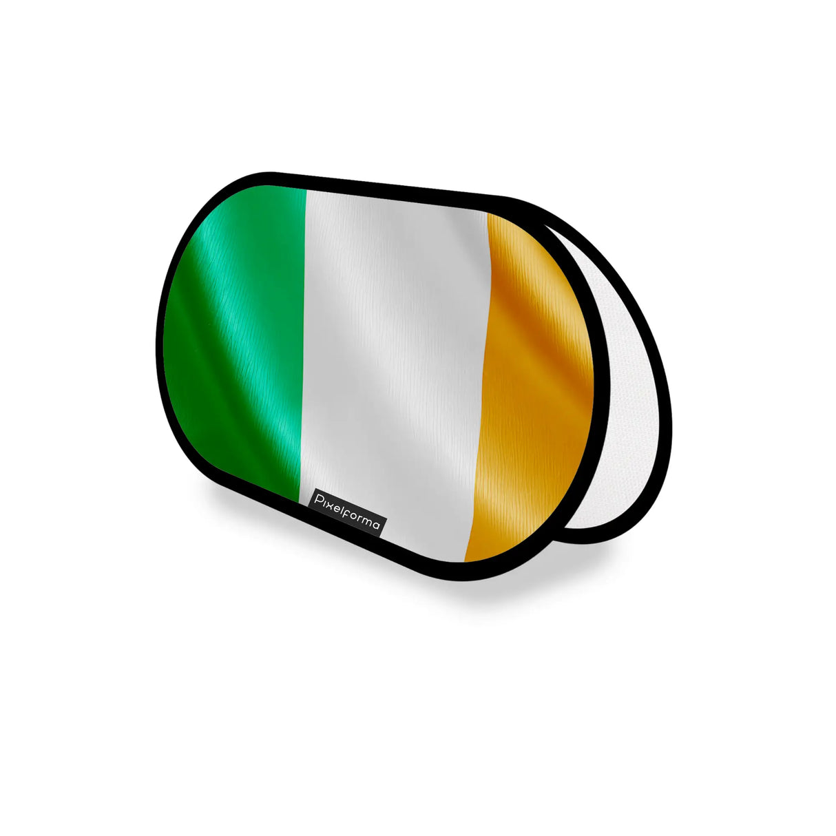 Support publicitaire ovale drapeau irlande léger installé facilement
